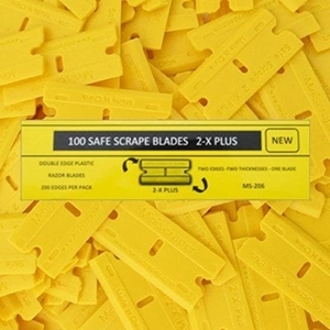 100YE Yellow Plastic Double Edge Acrylic Razor - 100 Blades